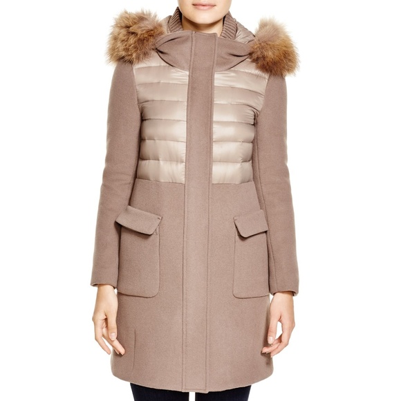 BCBGMAXAZRIA Mixed Media Coat - Picture 2 of 8